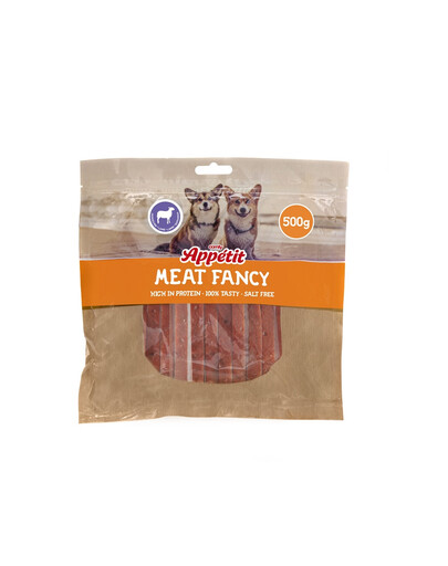 COMFY Appetit Maet Fancy Strips Lamb 500g didelio baltymingumo skanėstas šunims