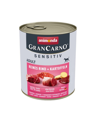 ANIMONDA Grancarno Sensitive jautiena su bulvėmis 6x800 g