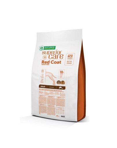 NATURE'S PROTECTION SUPERIOR CARE SUAUGUSIŲ, VISŲ VEISLIŲ RAUDONKAILIŲ ŠUNŲ SAUSAS BEGRŪDIS MAISTAS SU LAŠIŠA  10 kg