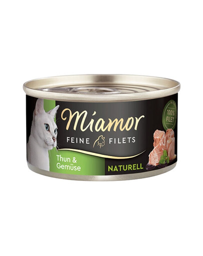 MIAMOR Feine Filets Naturell Tuna&Vegetables 80g Tunas ir daržovės savame padaže