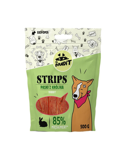 MR. BANDIT Strips Slim triušienos juostelės šunims 500 g