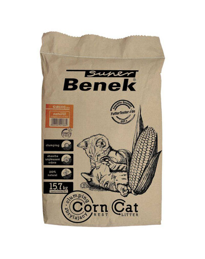 BENEK Super Corn Cat Šviežia žolė 25 l