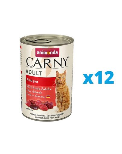 ANIMONDA Carny Adult rinkinys su jautiena 12 x 800 g