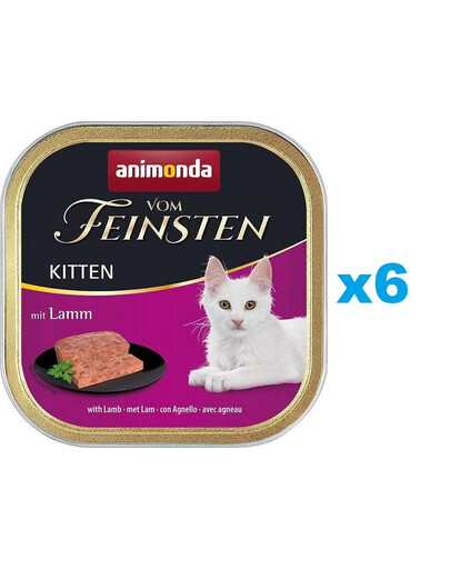 ANIMONDA Vom Feinsten Kitten rinkinys su ėriena 6 x 100 g