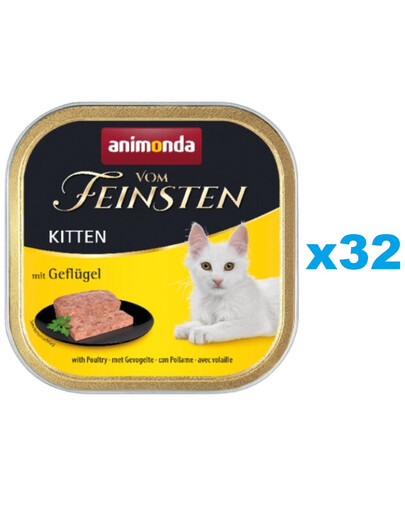 ANIMONDA Vom Feinsten Kitten su paukštiena 32x100 g