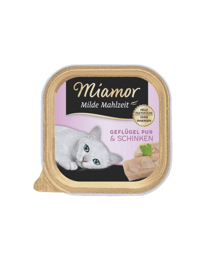 MIAMOR Milde Mahlzeit Poultry Pure&Ham 100g paukštiena ir kumpis