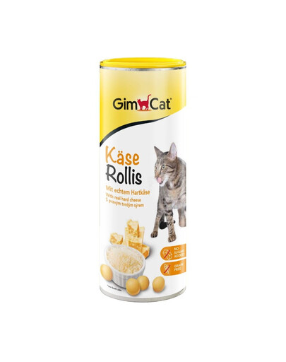 GIMCAT Tasty Tabs Kase-Rollis 425 g sūrio skanėstas katėms