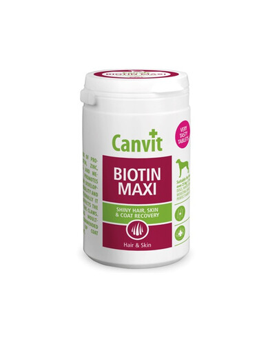 CANVIT Dog Biotin Maxi 500g priemonė didelių veislių šunų odai ir kailiui