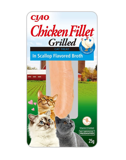 INABA CIAO Chicken fillet grilled Filet vištiena šukučių sultinyje 25 g