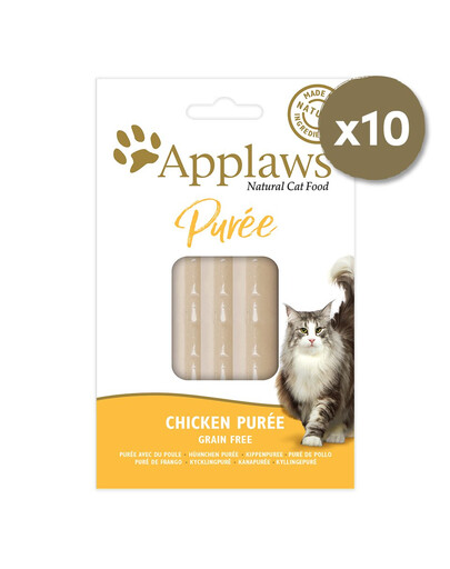 APPLAWS Cat Treat Chicken Puree 10 x (8 x 7g) skanėstas katėms vištiena