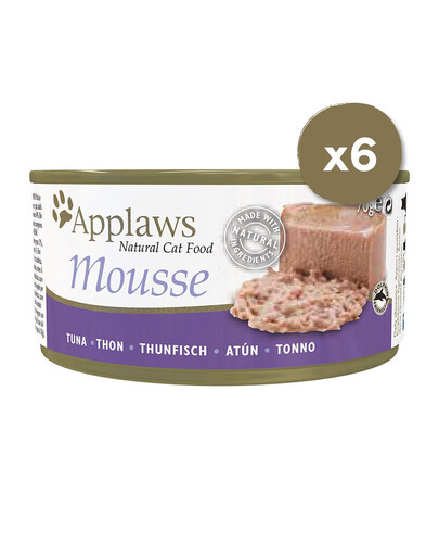 APPLAWS Cat Mousse Tin 6 x 70 g Tuna kačių šlapias maistas su tunu
