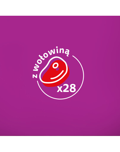 WHISKAS Adult saszetka 28x85g drėgnas pašaras suaugusioms katėms su jautiena