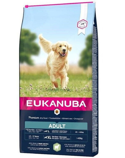 EUKANUBA Adult Large Breeds Lamb & Rice 14 kg suaugusiems didelių veislių šunims su daug ėrienos ir ryžių