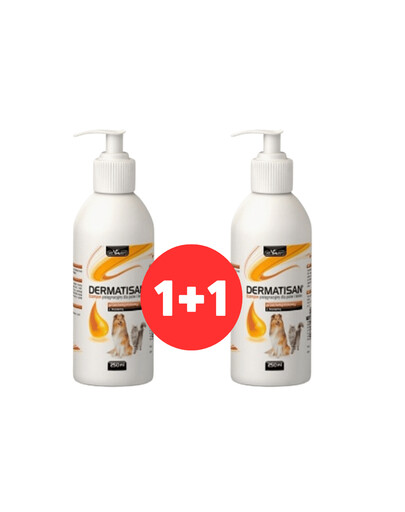 VET-AGRO Dermatisan Šampūnas nuo seborėjos su biosulfuru 250 ml + 1 šampūnas NEMOKAMAI