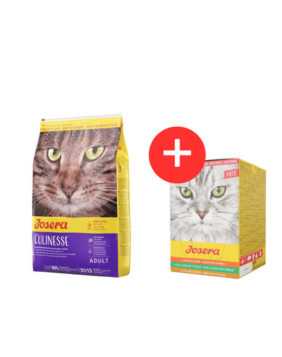 JOSERA Cat Culinesse 10 kg Kačių maistas su lašiša + Multipack Paštetas 6x85g kačių pašteto skonių mišinys NEMOKAMAI