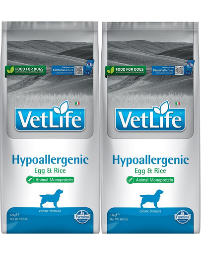 FARMINA Vet life hipo egg & rice dog 12 kg