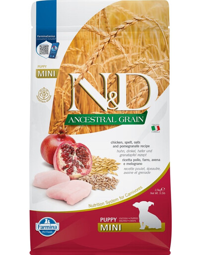 N&D Low Grain Chicken & Pomegranate Mini Puppy 2.5 kg