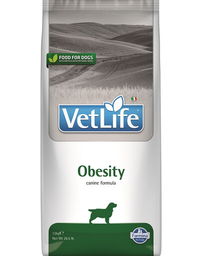 FARMINA Vet Life Obesity Dog 12 kg Dietinis visavertis sausas pašaras šunims skirtas cukraus apykaitai reguliuoti
