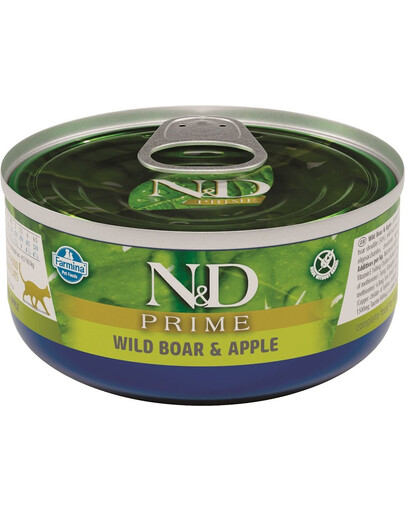 N&D Cat prime boar & apple 80 g