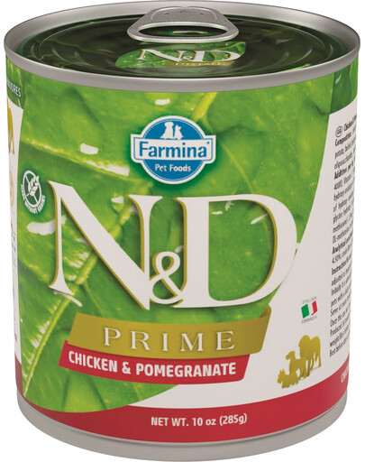 FARMINA N&D Prime Dog Chicken & Pomegranate konservai 285 g