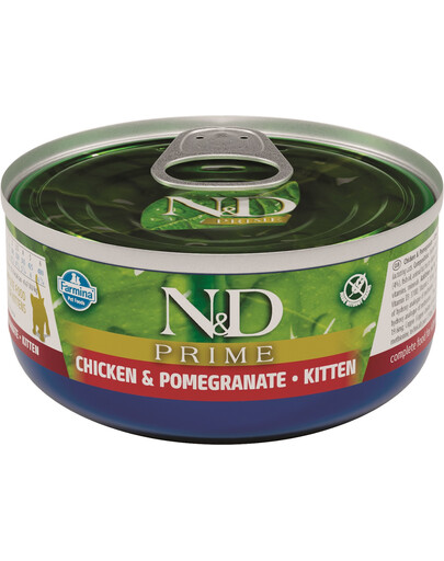 FARMINA N&D PRIME Chicken & Pomegranate Kitten Canned konservai 70 g