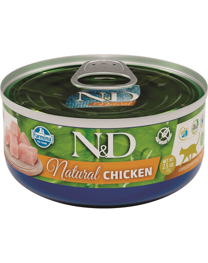 FARMINA N&D Cat Natural Chicken 80 g šlapias kačių maistas