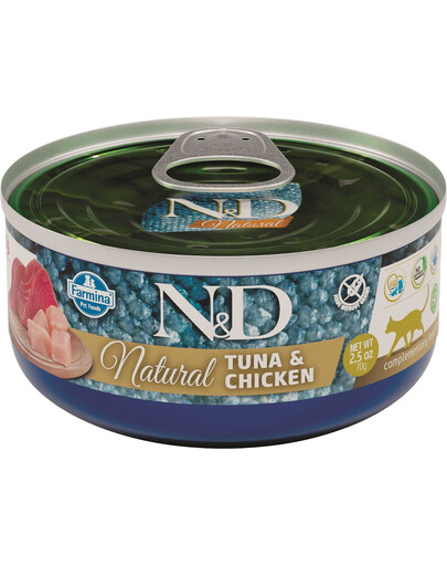 FARMINA N&D Cat Natural Tuna & Chicken 80 g mokra karma dla kota