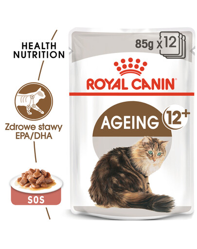 ROYAL CANIN  Ageing +12 48x85 g šlapias maistas padaže senyvom katėms