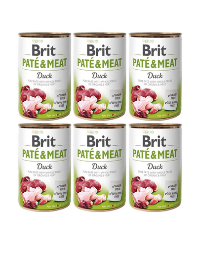 BRIT Pate&Meat duck 6x400 g anties paštetas šunims