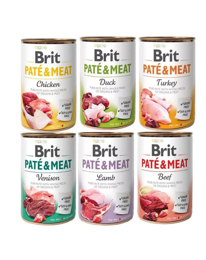 BRIT Pate&Meat Mix skoniai 6x400 g šunų paštetas