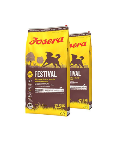 JOSERA Festival 2x12,5kg išrankiems suaugusiems šunims su padažu
