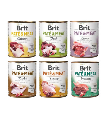 BRIT Pate&Meat Mix skoniai 6x800 g šunų paštetas