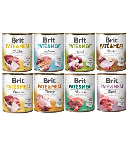 BRIT Pate&Meat Mix skoniai 8x800 g šunų paštetas