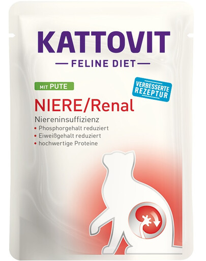 KATTOVIT Feline Diet Niere/Renal su kalakutiena 85 g