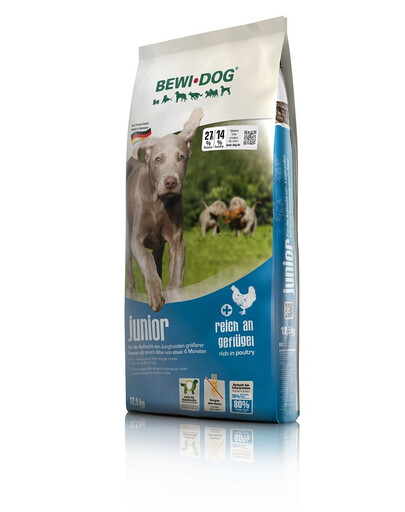 BEWI DOG Junior 12,5 kg šuniukų maistas su paukštiena