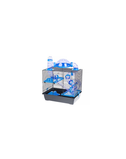 INTERZOO Rocky + Terrace žiurkėnų narvelis 42 cm, mėlynas