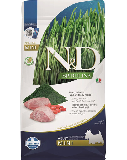 FARMINA N&D Spirulina Adult Mini Lamb & Wolfberry 2 kg