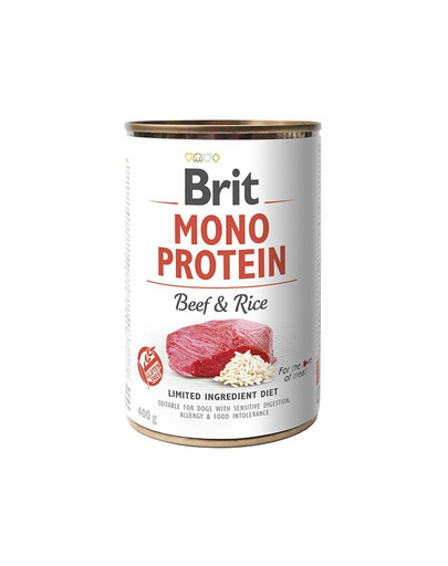 BRIT Mono Protein Beef & Rice 400 g monoproteinų maistas jautiena ir ryžiai