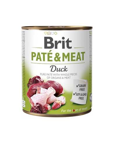 BRIT Pate&Meat Duck 800 g anties paštetas