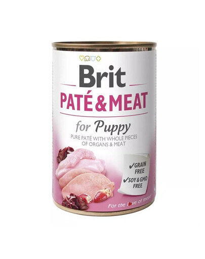 BRIT Pate&Meat puppy 400 g  šuniukų paštetas