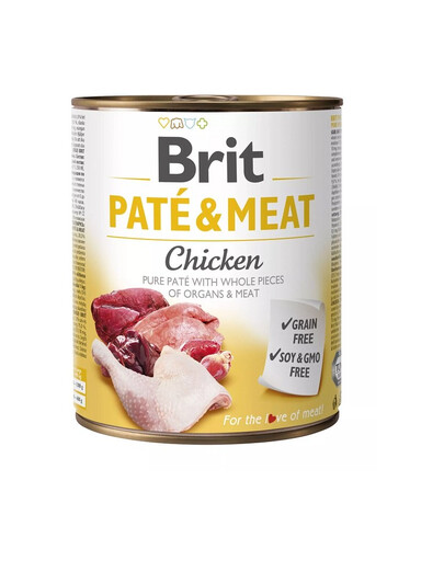 BRIT Pate&Meat chicken 6x800 g vištienos paštetas šunims