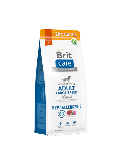 BRIT Care Hypoallergenic Adult Large Breed su ėriena 12+2 kg NEMOKAMAI
