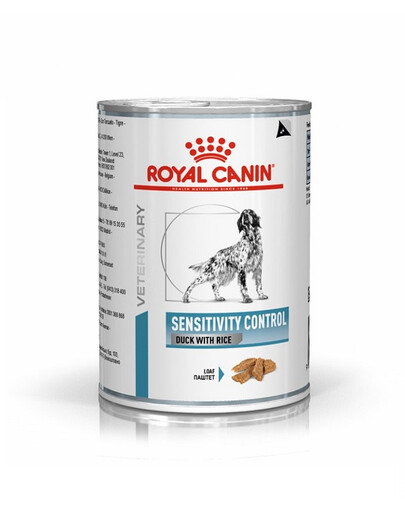 ROYAL CANIN Dog sensitivity control duck 6 x 410 g drėgno ėdalo suaugusiems šunims, turintiems nepageidaujamų reakcijų į maistą