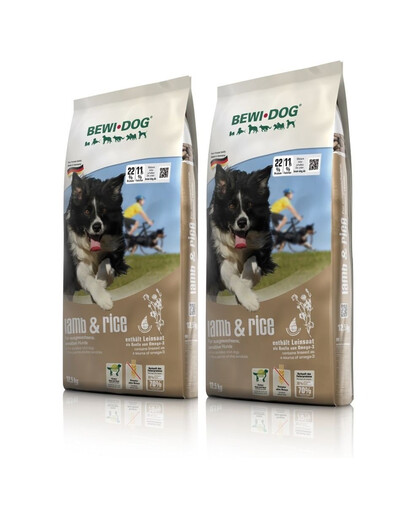 BEWI DOG Lamb & Rice 2 x 12,5 kg maistas su ėriena ir ryžiais