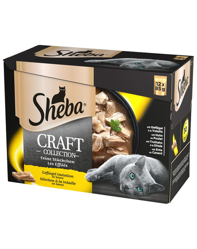 SHEBA Craft Collection​ konservų rinkinys su paukštiena  4x12x85g