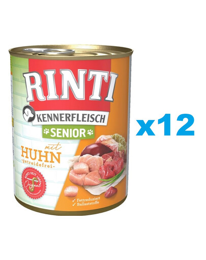 RINTI Kennerfleish Senior Chicken 12 x 800 g su vištiena vyresniems šunims