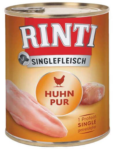 RINTI Singlefleisch Chicken Gryna monoproteinų vištiena 6x800 g