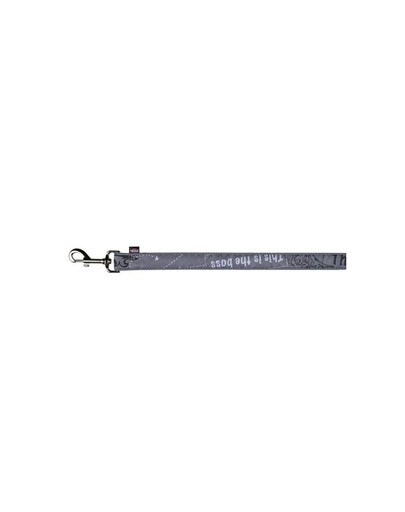 Trixie Modern Art This Is The Boss Lead pavadėlis M - L 1 m / 20 mm pilkas
