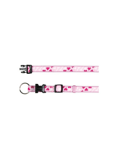 Trixie antkaklis Rose Heart s-m 30-45 cm / 15 mm rožinis