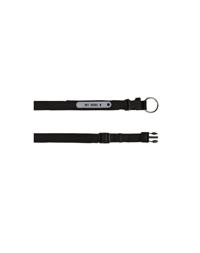 Trixie antkaklis su adresu S 30 – 35 cm / 20 mm juodas